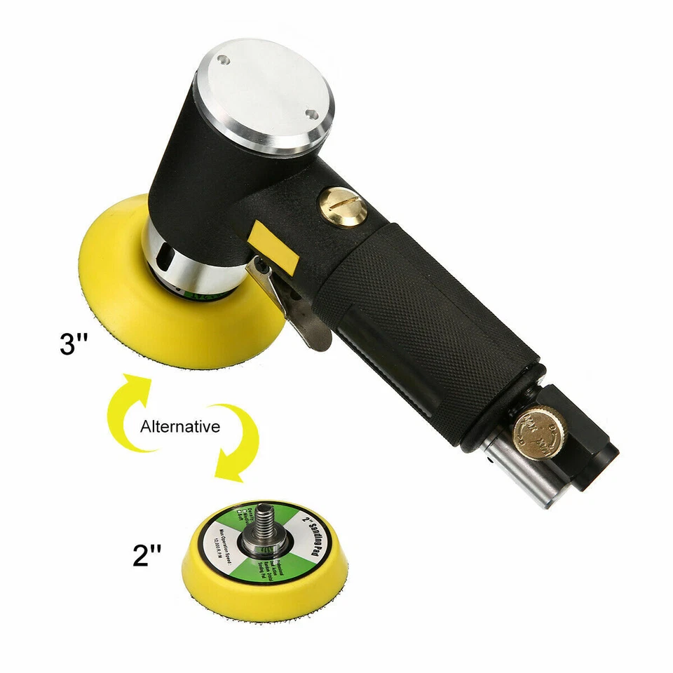 2'' 3'' Mini Air Sander Dual Action Random Air Orbital Sander for Auto Body Work - Image 4 of 4