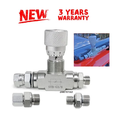 METETAO Hydraulic Flow Control Valve - STB-G3/8 - Mini Excavator - AGT - USA-3/8" L08