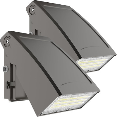 40W LED Wall Pack Light - 5200Lm ETL Listed Security Flood Lights - 2PCS
