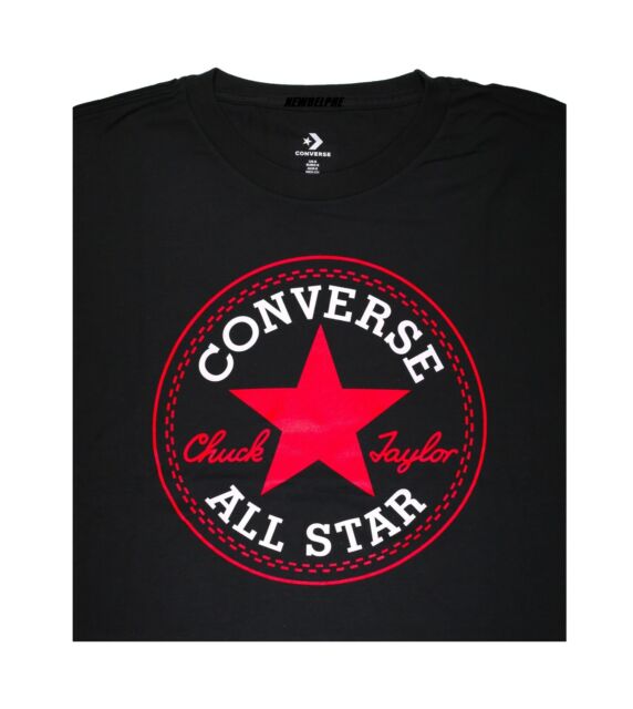 CONVERSE All Star Print Men's L Black Cotton T-Shirt Large for sale online  | eBay
