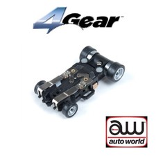 NEW - Auto World 4Gear Rolling Chassis Magna-traction Copy w/ 2 Strong Magnets