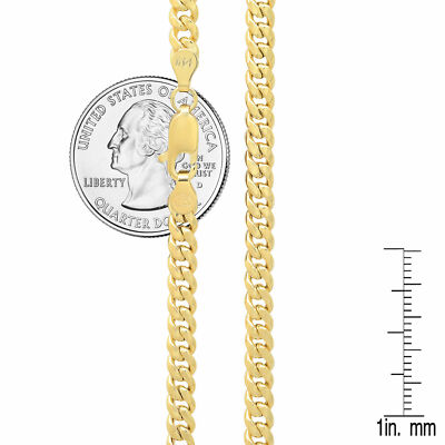14K YG Miami Cuban Link Chain ネックレス 4.5 4.5mm Real Semi Solid 14k Yellow Gold Miami Cuban Link Chain