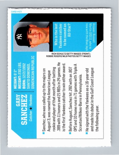 Gary Sanchez Sports Illustrated for Kids Rookie #571 RC NM+- 11 Card Lot - Picture 18 of 21