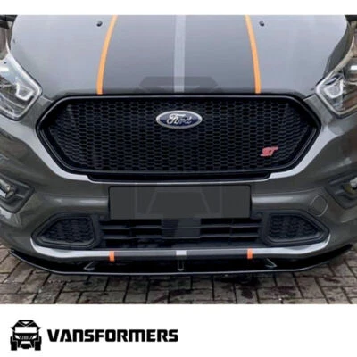 VANSFORMERS Ford Transit Custom SPORT Lower Front Splitter 2018+ Lower Bumper Lip ABS