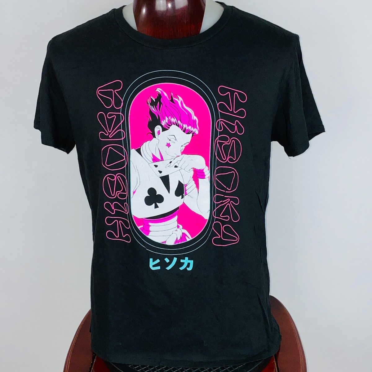 Hunter X Hunter Mens T Shirt Anime Hesoka Villain Dude Pink Hair