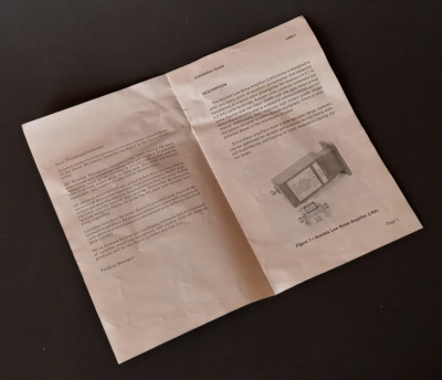 Avantek Lownoise Waveguide Microwave Amplifier Installation Guide