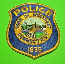 WESTPORT CONNECTICUT 1835  CT  5"  POLICE PATCH  FREE SHIPPING!!!