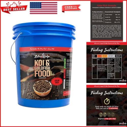 Floating Pond Pellets Fish Food 14lb - Blue Ridge Koi Vitality Formula