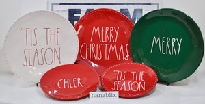 Rae-Dunn-Plate-Dinner-Salad-CHEER-MERRY-CHRISTMAS-GIVING-PLATE-034-U-CHOOSE-034-NEW-039-19
