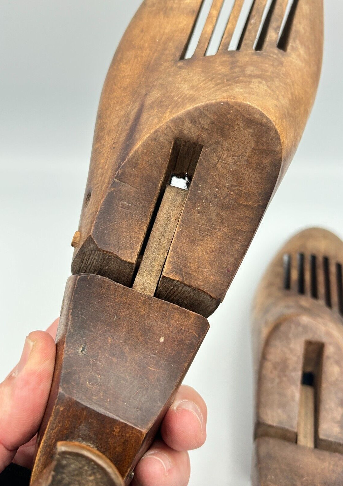 Vintage Wooden Shoe Tree Keepers Stretchers Forms 10.75"L