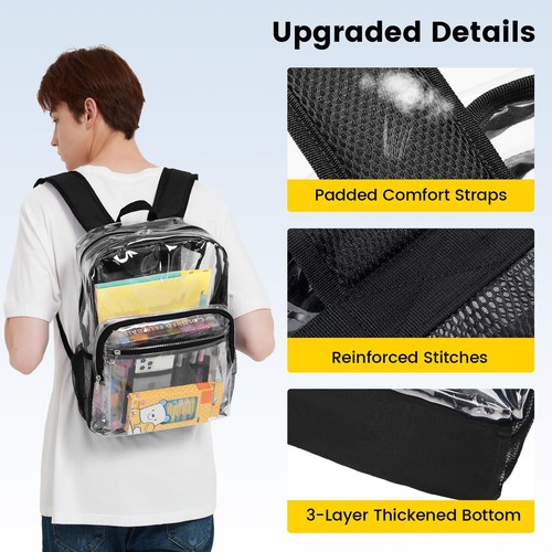 Mochila escolar transparente para adolescentes  - Picture 5 of 7