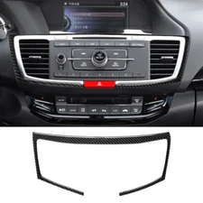 Carbon Fiber Interior Central Console Frame Cover Trim For Honda Accord 2013-17