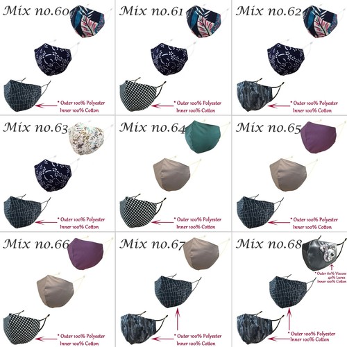 3 Pack Cloth Washable Face Mask with Nose Wire Filter Pocket Free Ship from CA - Picture 29 of 37