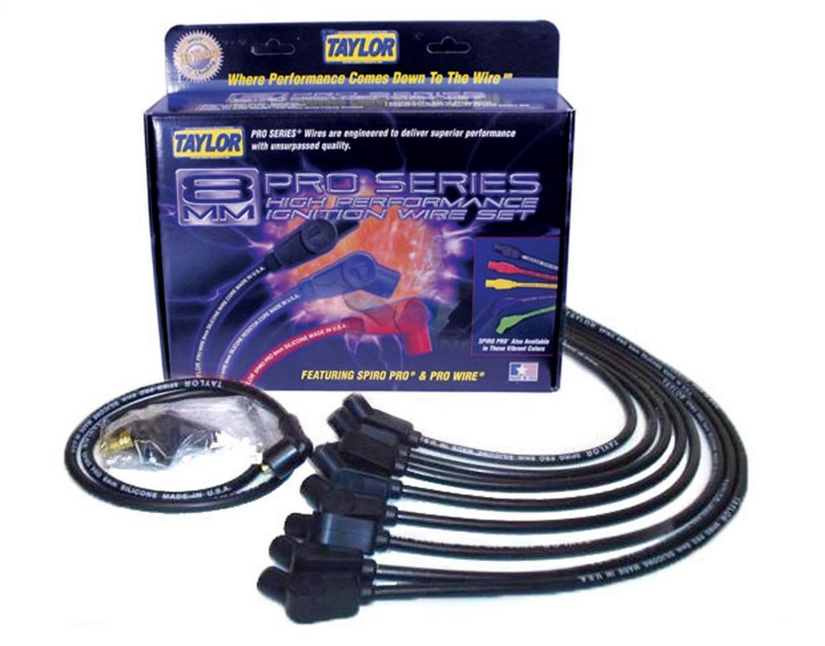 Taylor Cable Spark Plug Wire Set BBC 8mm Spiro-Pro Race 76032 Taylor Cable Spark Plug Wire Set BBC 8mm Spiro-Pro Race 76032