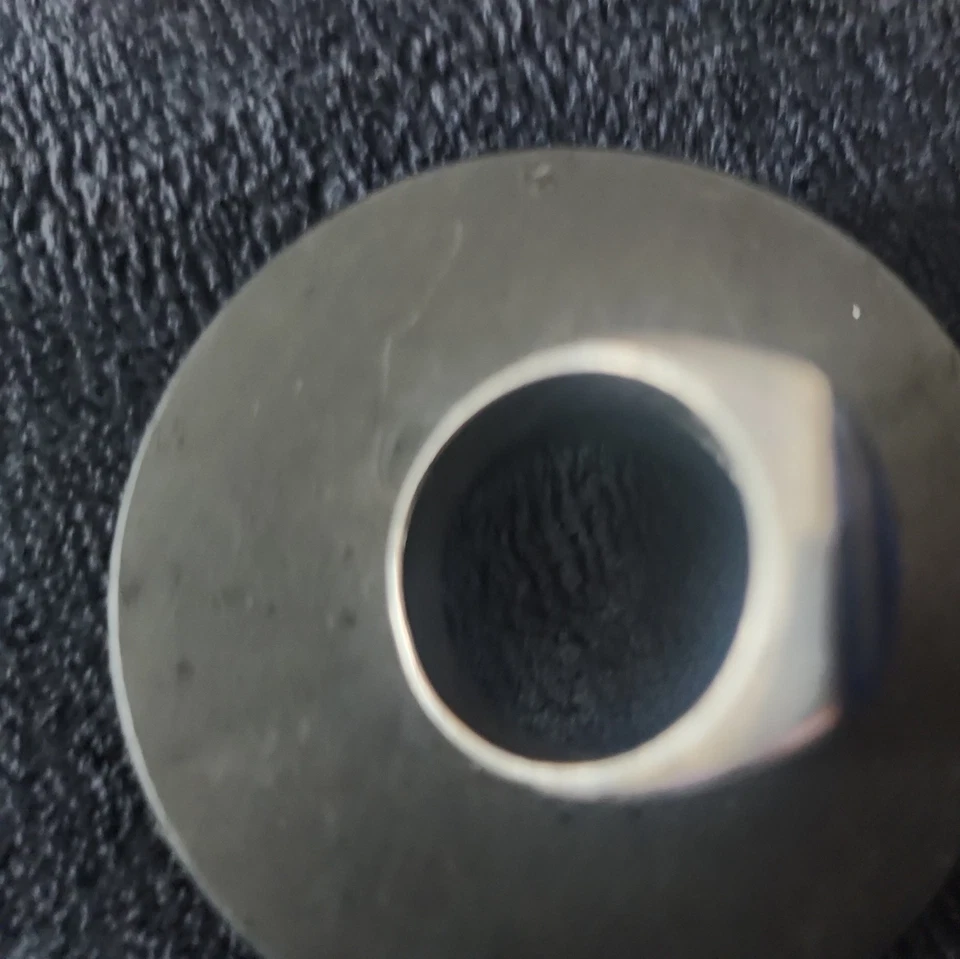 男式纯银 925 深蓝色 Lapis 图章戒指 尺寸 9.5  — 第 3/4 张图片