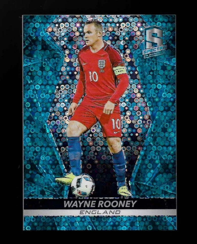 2016-17 Panini Spectra Soccer Wayne Rooney England Neon Blue Card /75 - Image 2 of 4