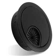 Uenhoy 2 Inch Metal Desk Grommet Black Wire Cable Hole Cover for 