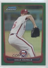 2012 Bowman Chrome Rack Pack Green Refractor Cole Hamels #31 1t4