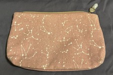 Ipsy Glam Bag Makeup Cosmetic Bags Pink Constellation Stars "Crystal" Pull