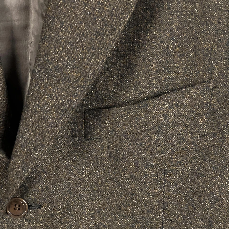 Blazer Calvin Klein Para Hombres 42 Largo Marrón Lana Hecho en Italia Bloomingdales Abrigo Deportivo Foto 2 de 4