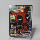 Pokemon TCG Deadpool as Pikachu VCOS Cosplay Custom Full Art Holographic Card
