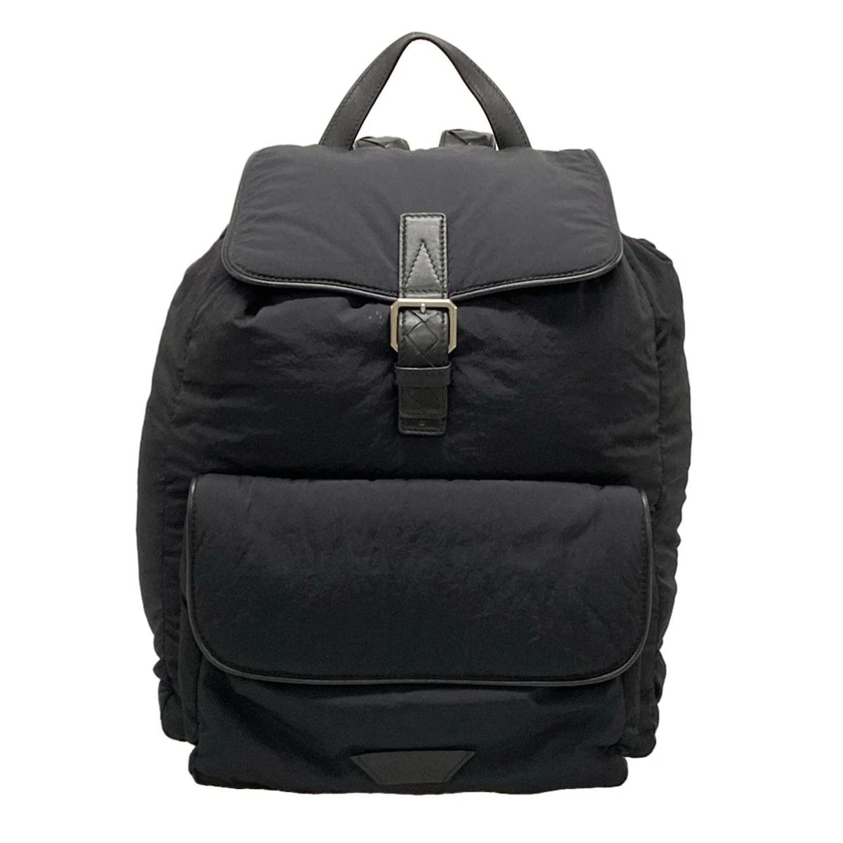 BOTTEGA VENETA INTRECCIATO Backpack Nylon Leather Black Auth 132539V Bottega Veneta Backpack Black Bags & Handbags for Women for  main image 3