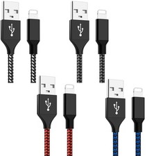 Braided Fast Charger Cable Heavy Duty USB lot Cord For iPhone 14 13 12 11 X XR 8