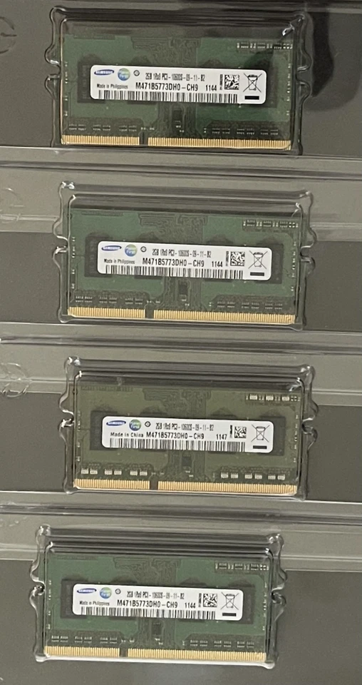 Samsung 2GB 1RX8 PC3-10600S DDR3 1333mhz 204pin Memory RAM CL9 [PACK OF 8] - Image 4 of 4