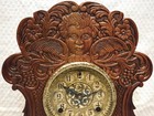 Antique Sessions Clock Co Gingerbread Shelf Clock 8 Day Works Rare Cherub Design — photo 9