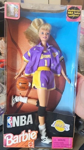 Vintage Barbie Purple Lakers Basketball Doll NBA Mattel