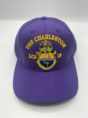 The Corps USS Charleston LCS 18 ETT Logo Purple Baseball Cap Hat One Size