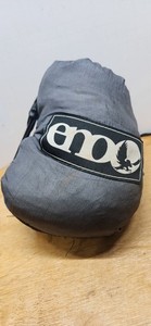 Eno DoubleNest Hammock Blue Grey 2-Person 400LB Max Some Stains 1 Wear Spot Pics