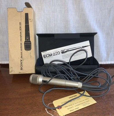 SONY ELECTRET CONDENSER   MICROPHONE ECM 220 ~ IN BOX