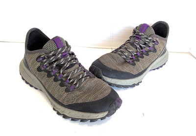 Merrell Bravada Women's Sz 7.5 Hiking Sneaker Green Purp Waterproof Quantum Grip
