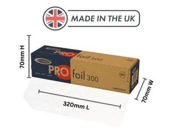PROWRAP Essential Catering Foil for Home & Catering Kitchen 300mm x 75m 1 x Roll