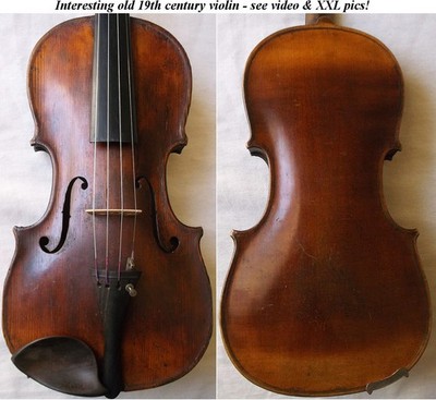 OLD GERMAN 19th Century VIOLIN - video - ANTIQUE MASTER バイオリン скрипка 小提琴 290