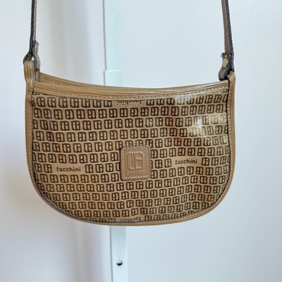 Tacchini Monogram Shoulder Bag Vintage Made in Italy Designer Purse