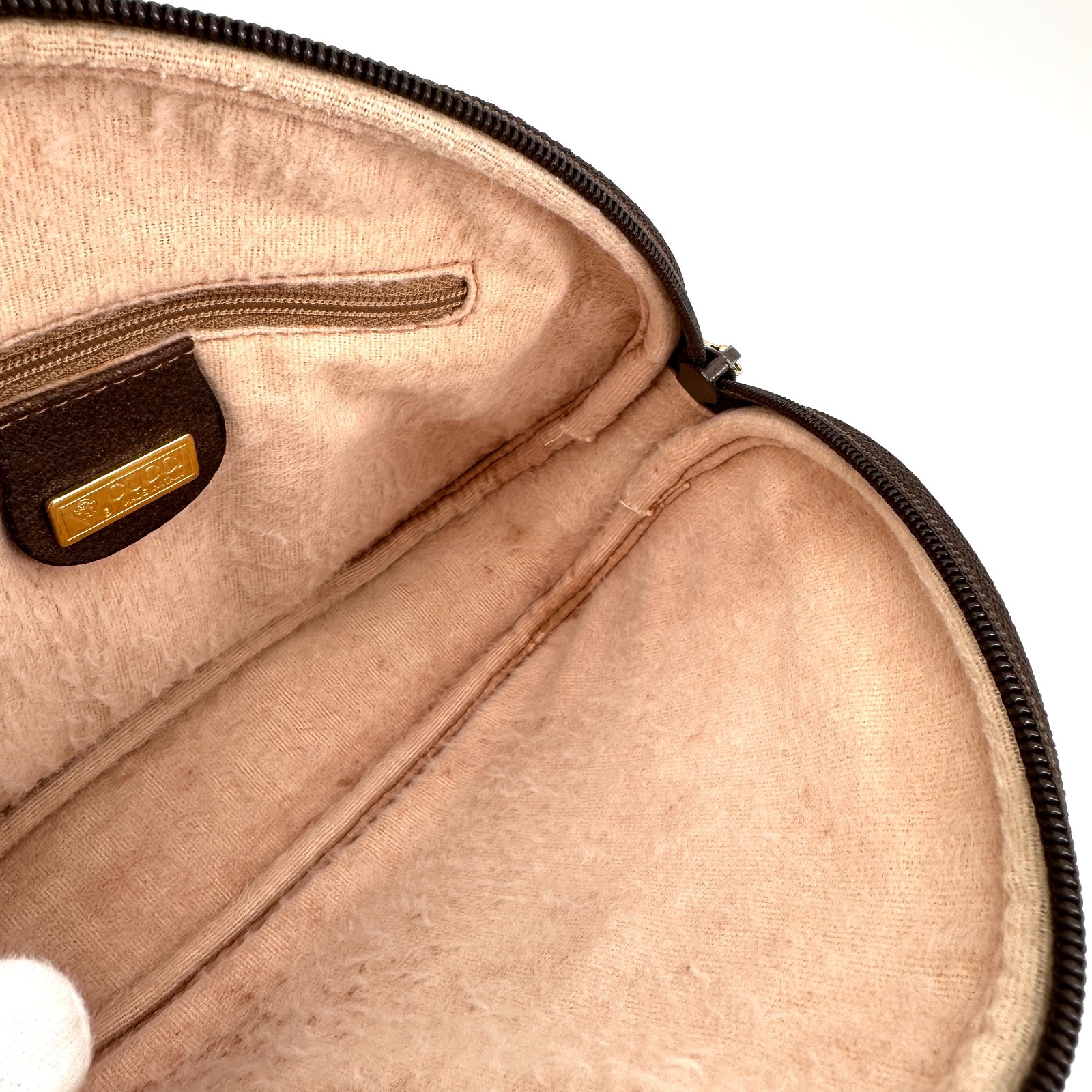 Vintage GUCCI Crossbody  Bag PVC Leather Brown GG Shoulder Purse Authentic thumbnail 19