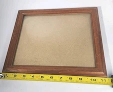 Wood Picture Frame 9.5 X  11.5 Exterior.  7.75 X 9.75 Interior. Glass Intact