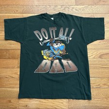 Vintage 1996 Taz Tazmanian Devil Looney Tunes Do It All Dad 90s Tee Shirt XL