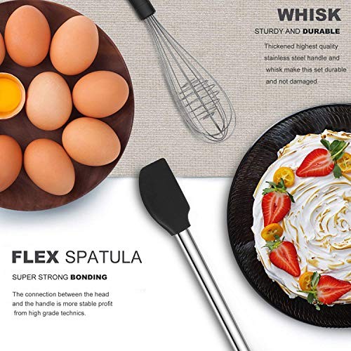 Kitchen Utensil Set-Silicone Cooking Utensils-33 Kitchen Gadgets & Spoons Black - Picture 5 of 7