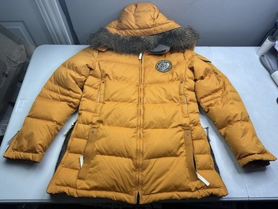 Jean Paul Women's Orange Giselle Down Parka Jacket Size M Hooded Rare