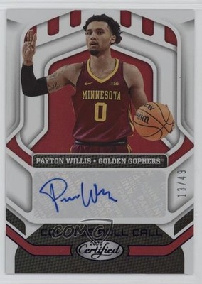 2022 Panini Chronicles Draft Picks Purple 13/49 Payton Willis #CRC-PWI Auto 2t7