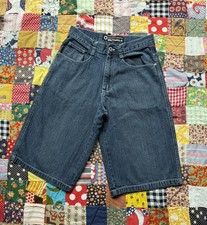 Vintage Y2K Southpole Brown Label Jean Denim Shorts Mens 34 Light Wash Baggy