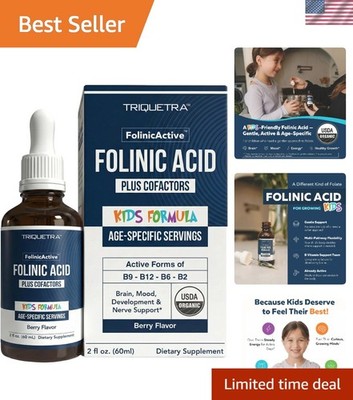 Organic Folinicactive Kids - Folinic Acid + B12, B6 & B2 Cofactors - Gentle Meth