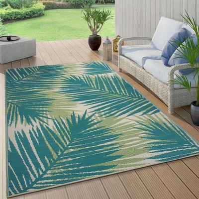 Rugshop Indoor Outdoor Rugs Tropical Floral Reversible Plastic Outdoor Rugs 8x10