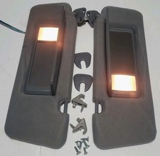 1999-2003 Toyota Solara Driver & Passenger Sun Visor Pair Set Lighted Gray OEM