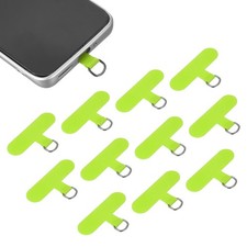 12pcs Phone Tether Tab, Universal t Shape Phone Lanyard Patch, Grass Green
