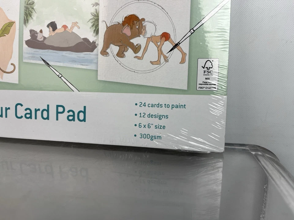 Almofada de cartão aquarela Disney Classics THE JUNGLE BOOK 24 kit de saudação autopintura - Imagem 3 de 4