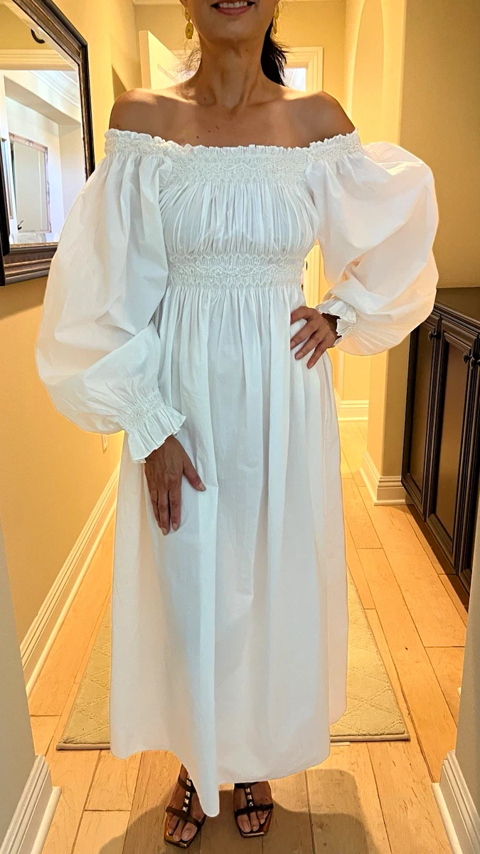 navy blue midi dress Square Neck Embroidered A-Line Tam size:L (head size 23
